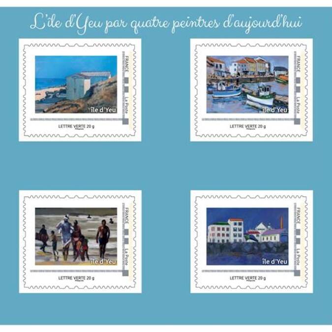 timbres "Prestige" peintres de l'île d'Yeu (8 €)